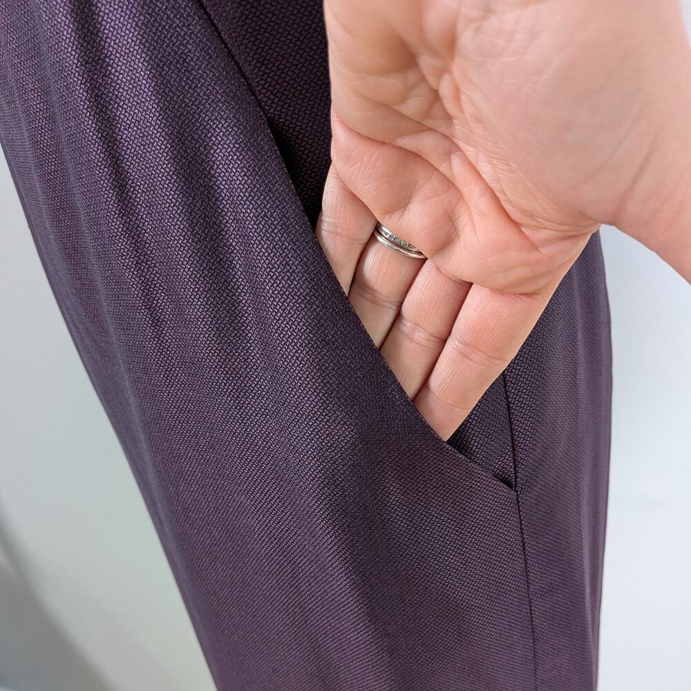 Lafayette Suit 8 Purple Blazer Jacket Midi Dress Wool Silk Work Career Classic - Picture 10 of 15